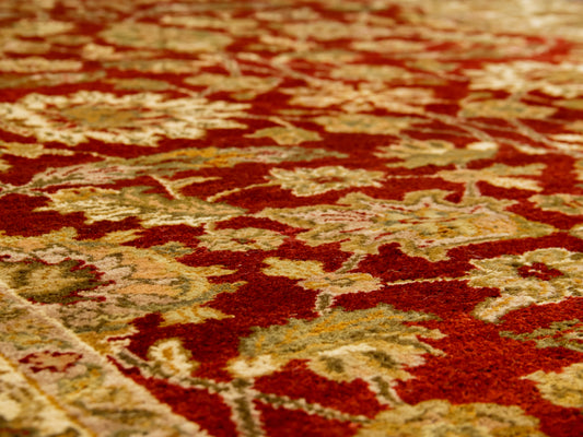 red handmade rug