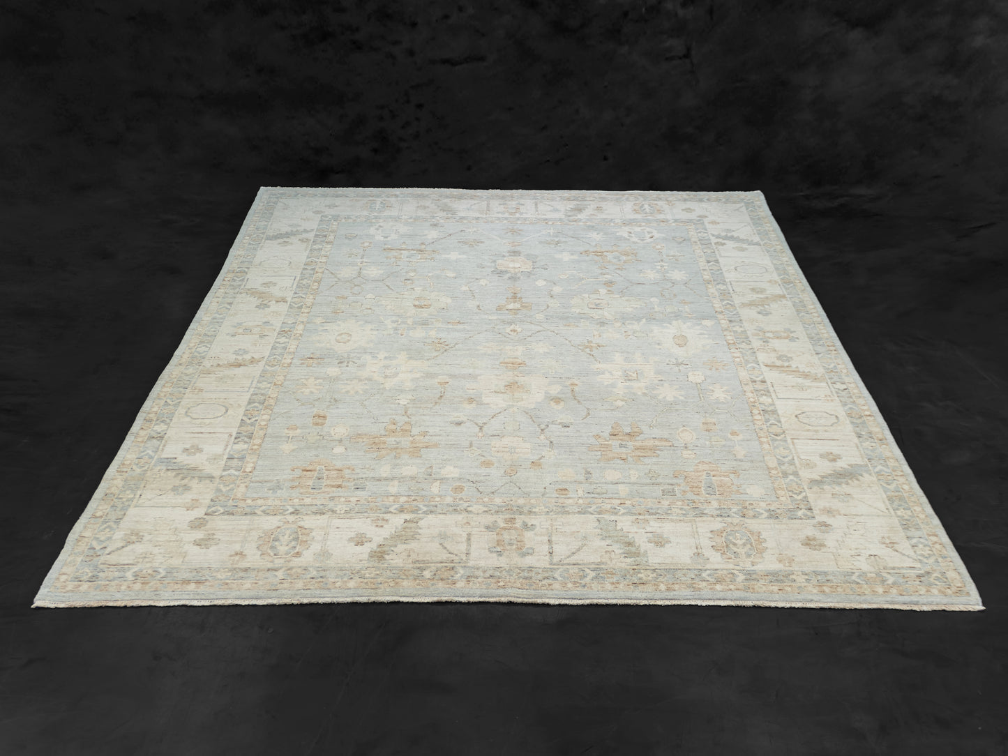 Wool Rug Oushak design design Ivory/Blue product image #29753848922282