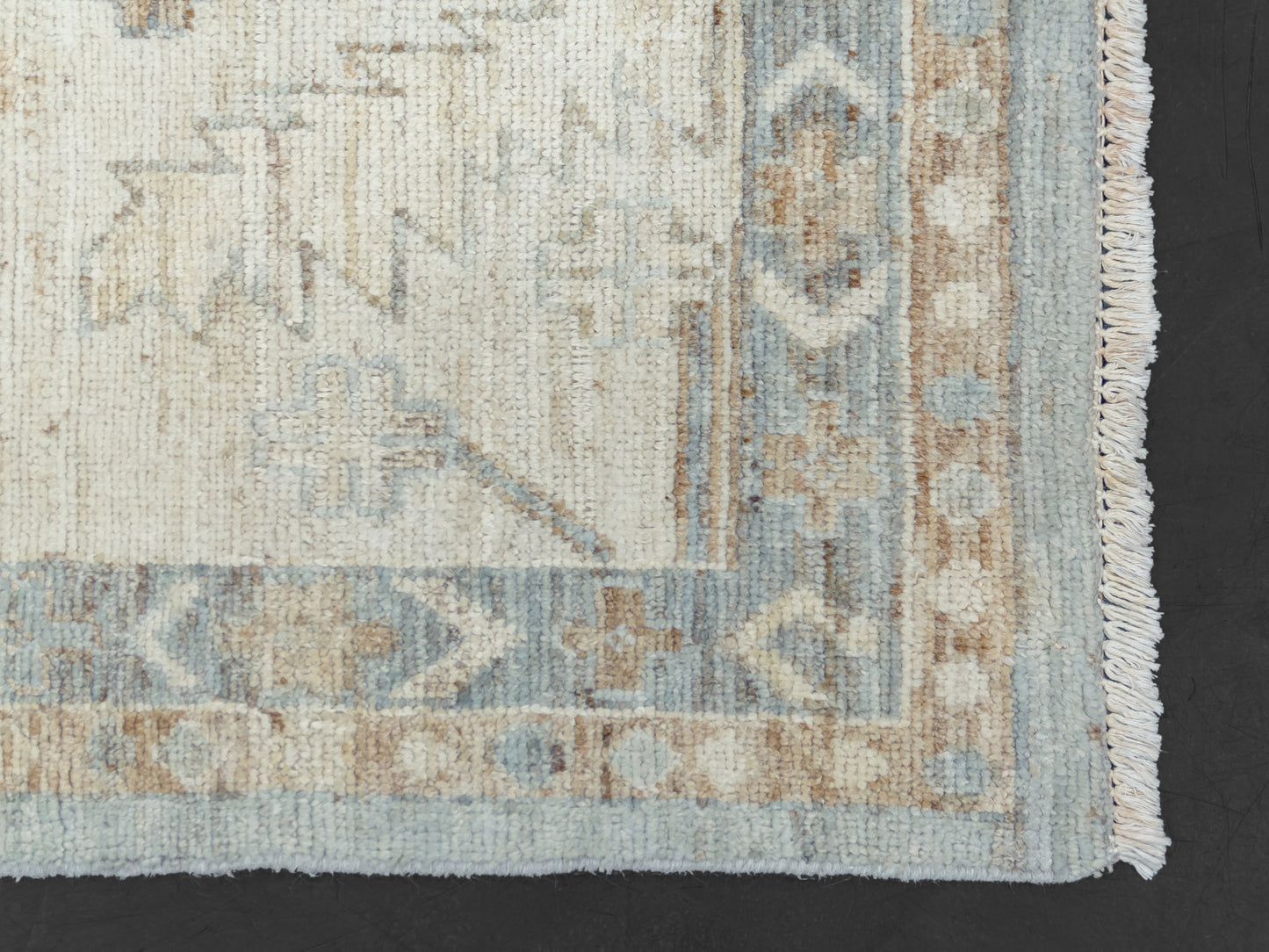 Wool Rug Oushak design design Ivory/Blue product image #29753848955050