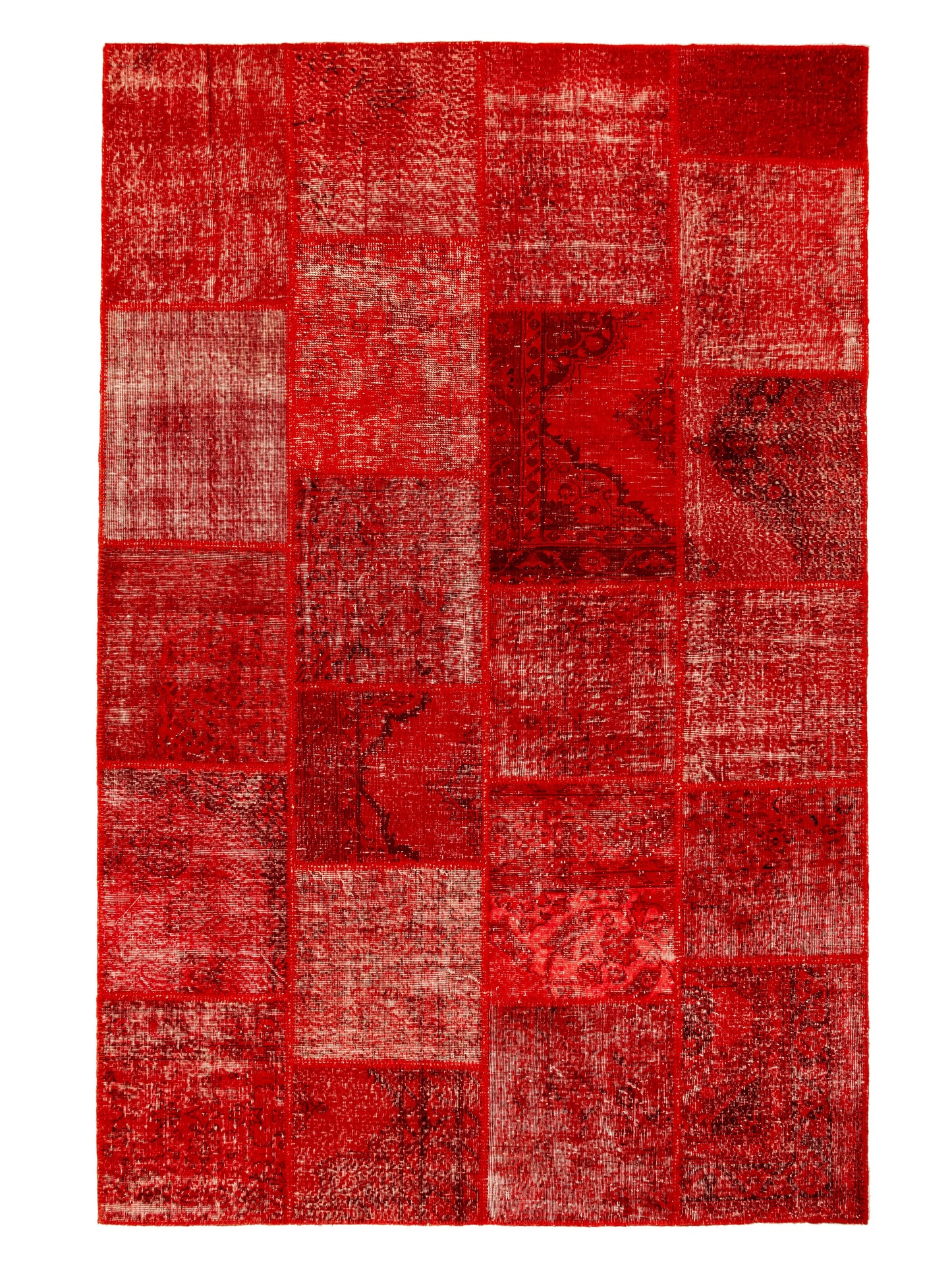 Red Vintage Patchwork Rug