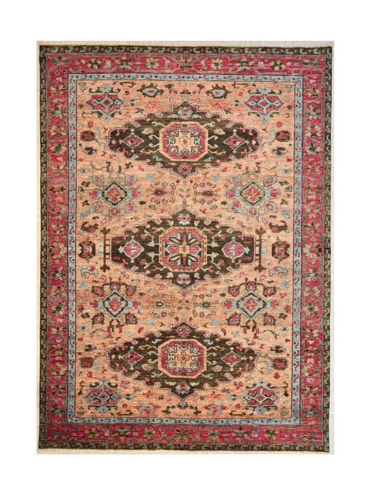 Indian Handmade Wool Rug  Heriz Design