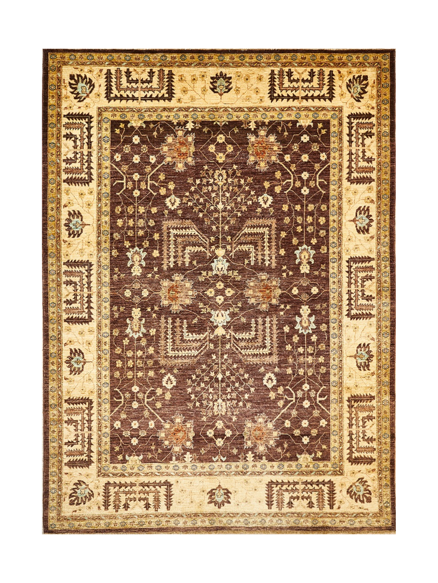 Pakistan Handmade Wool Bakhtiari Rug With A Persian Design