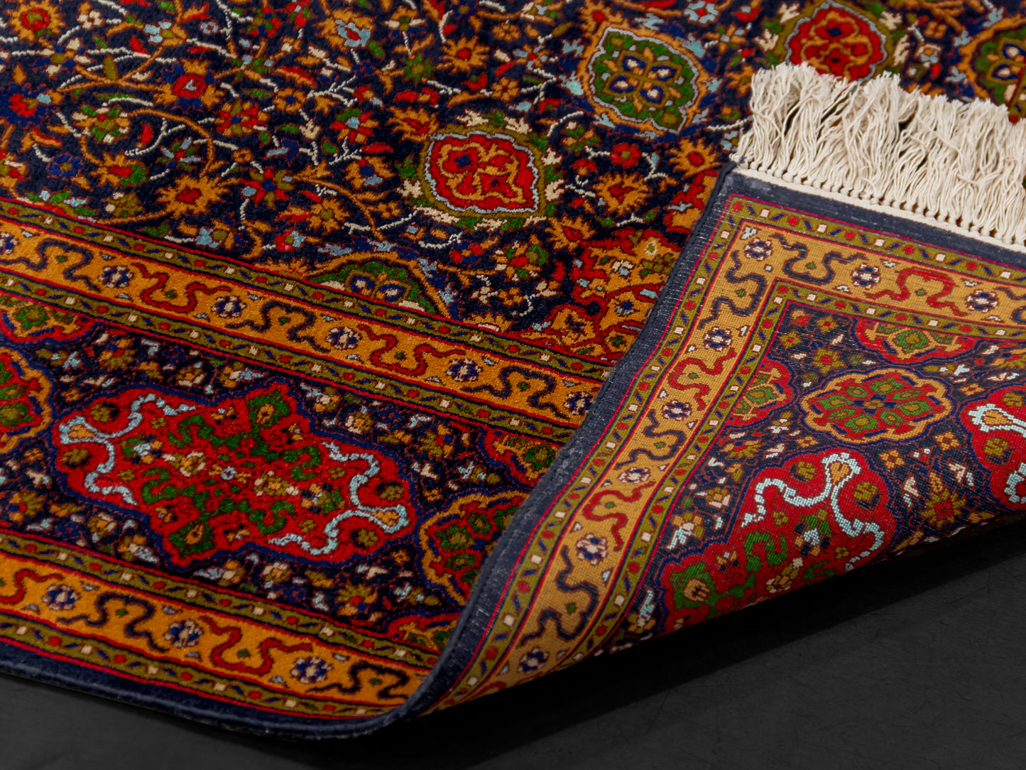 Handmade Fine Pure Silk Ardebil   Carpet With Medallion product image #29939025477802