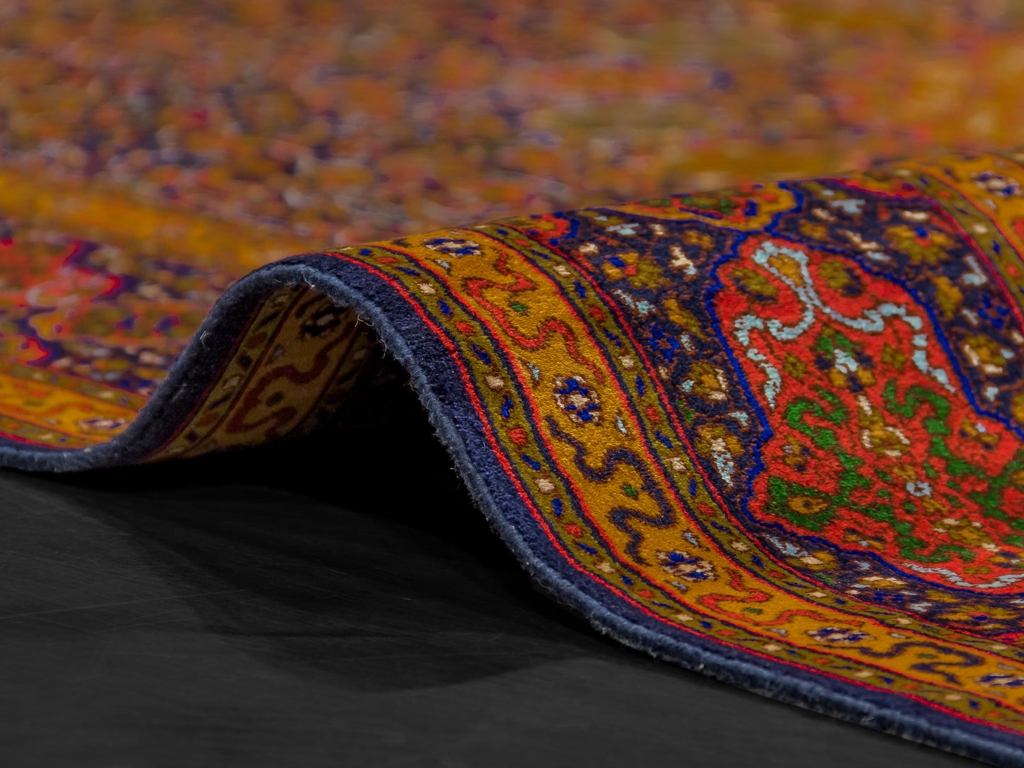 Handmade Fine Pure Silk Ardebil   Carpet With Medallion product image #29939025608874