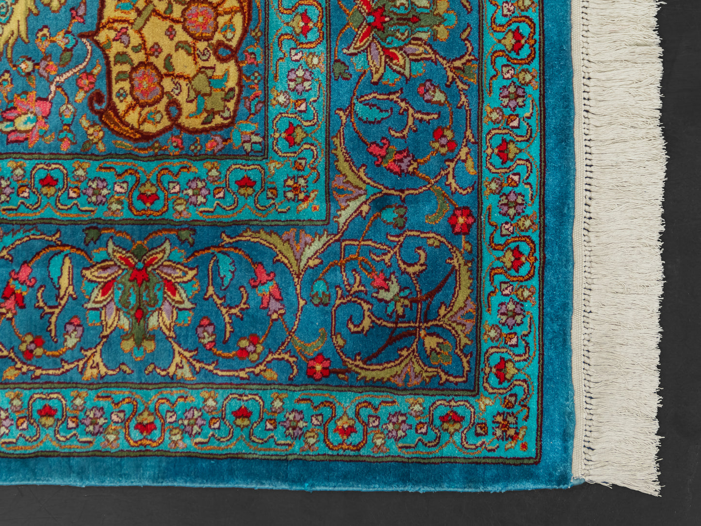 Kashmir Silk Handmade Rug  Persian Medallion Design product image #29733960712362