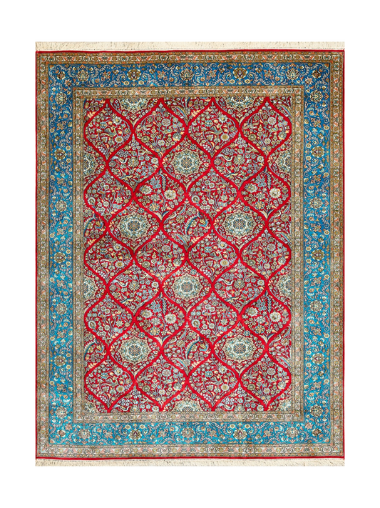 Kashmir Handmade Persian Four Season Silk Carpet