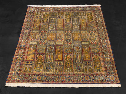 Silk Kashmir Baktyari Handmade Rug-id3
