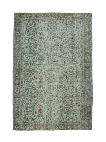 Handmade Turkish Vintage Wool Carpet Traditional Floral  Design