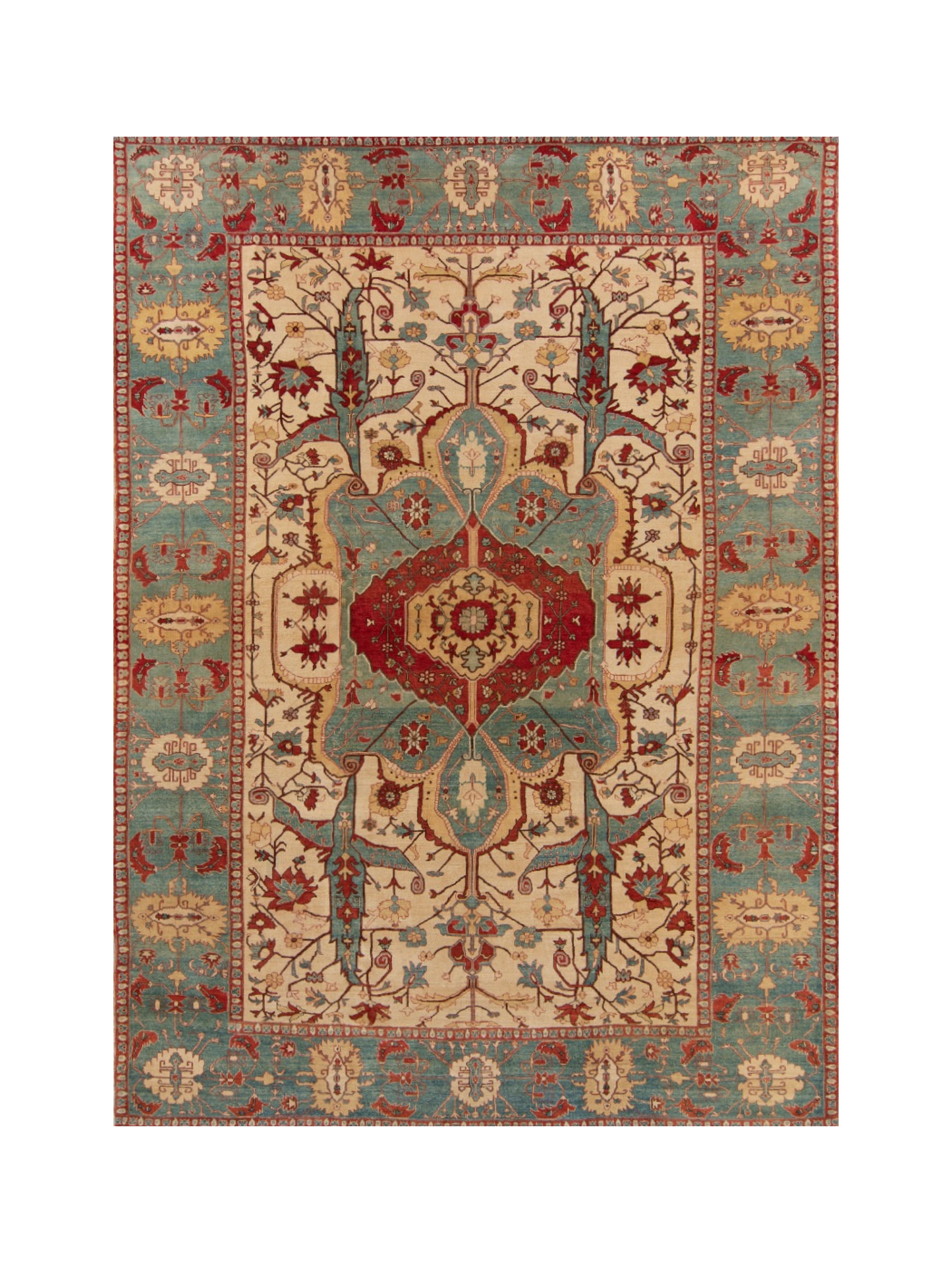 Fine-Handmade Oversized Wool Persian Heriz Rug