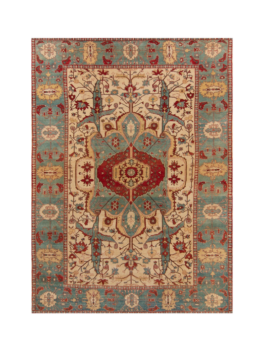 Fine-Handmade Oversized Wool Persian Heriz Rug