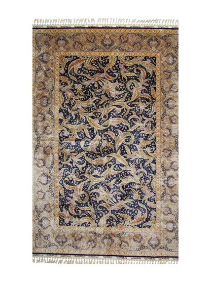 China Traditional Floral Silk Rug With Turkish Pattern And  China  Design