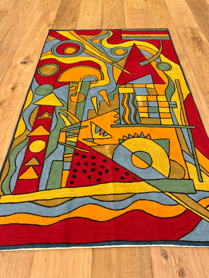 Kashmir Chain Stitch Rug #015