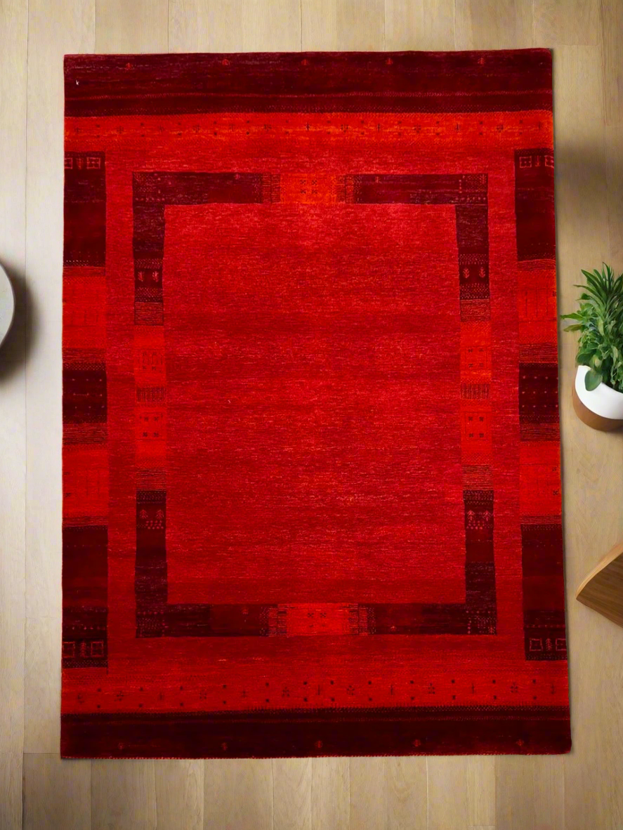 Indian  Handwoven Gashgai Similar To Navaho Area Rug