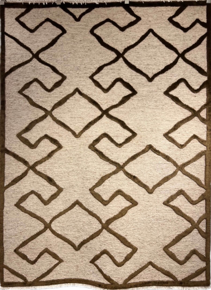 Modern Wool And Silk Indo Handmade Carpet