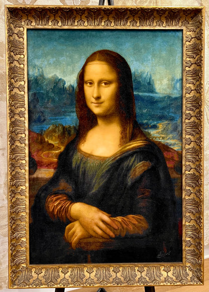 Persian Handmade Mona Lisa with Italian wood Frame