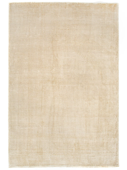 Modern Contemporary Cream Silk Rug