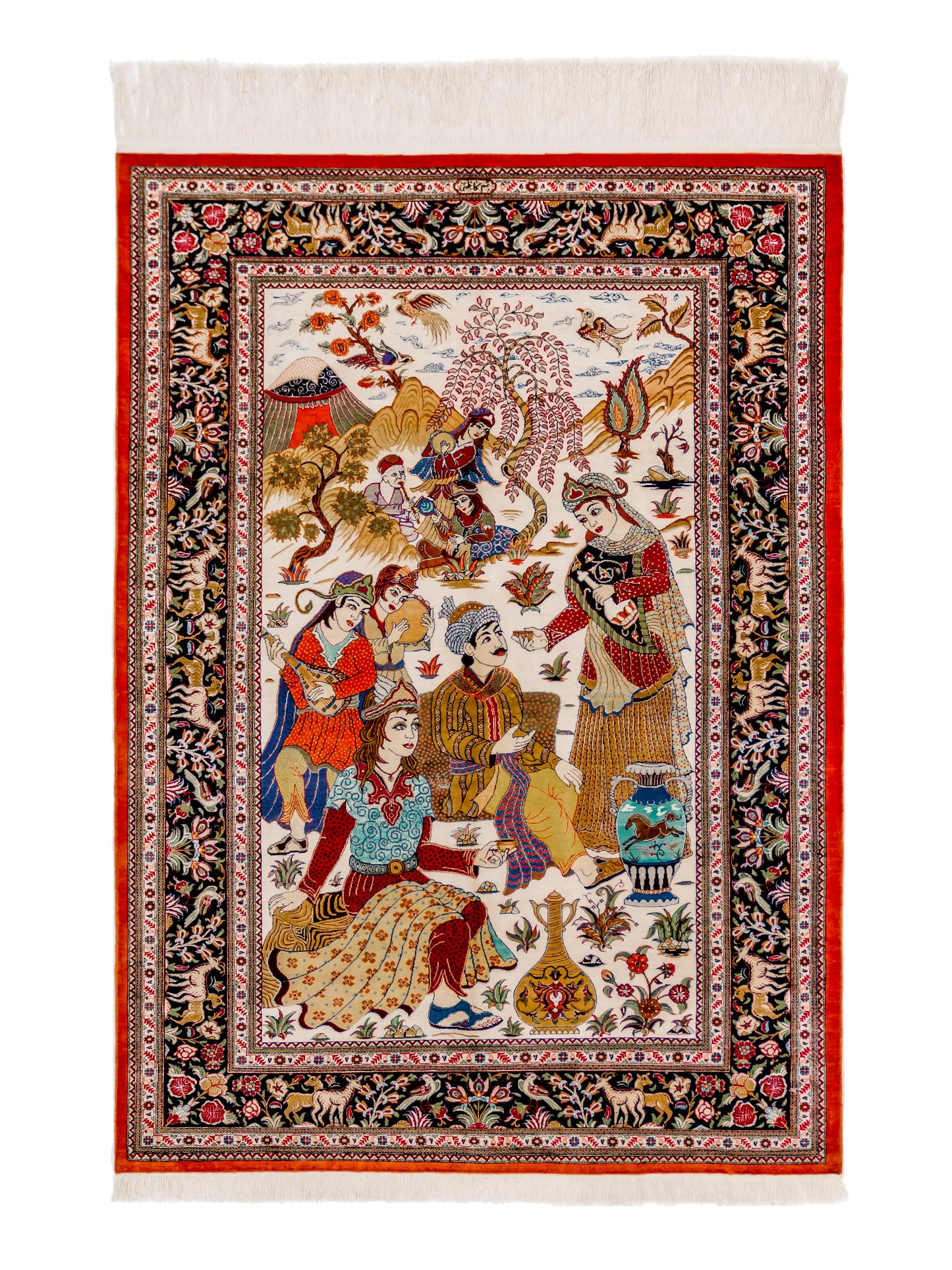 Traditional Persian Antique Kashan Handmade Silk Rug product image #29972014694570