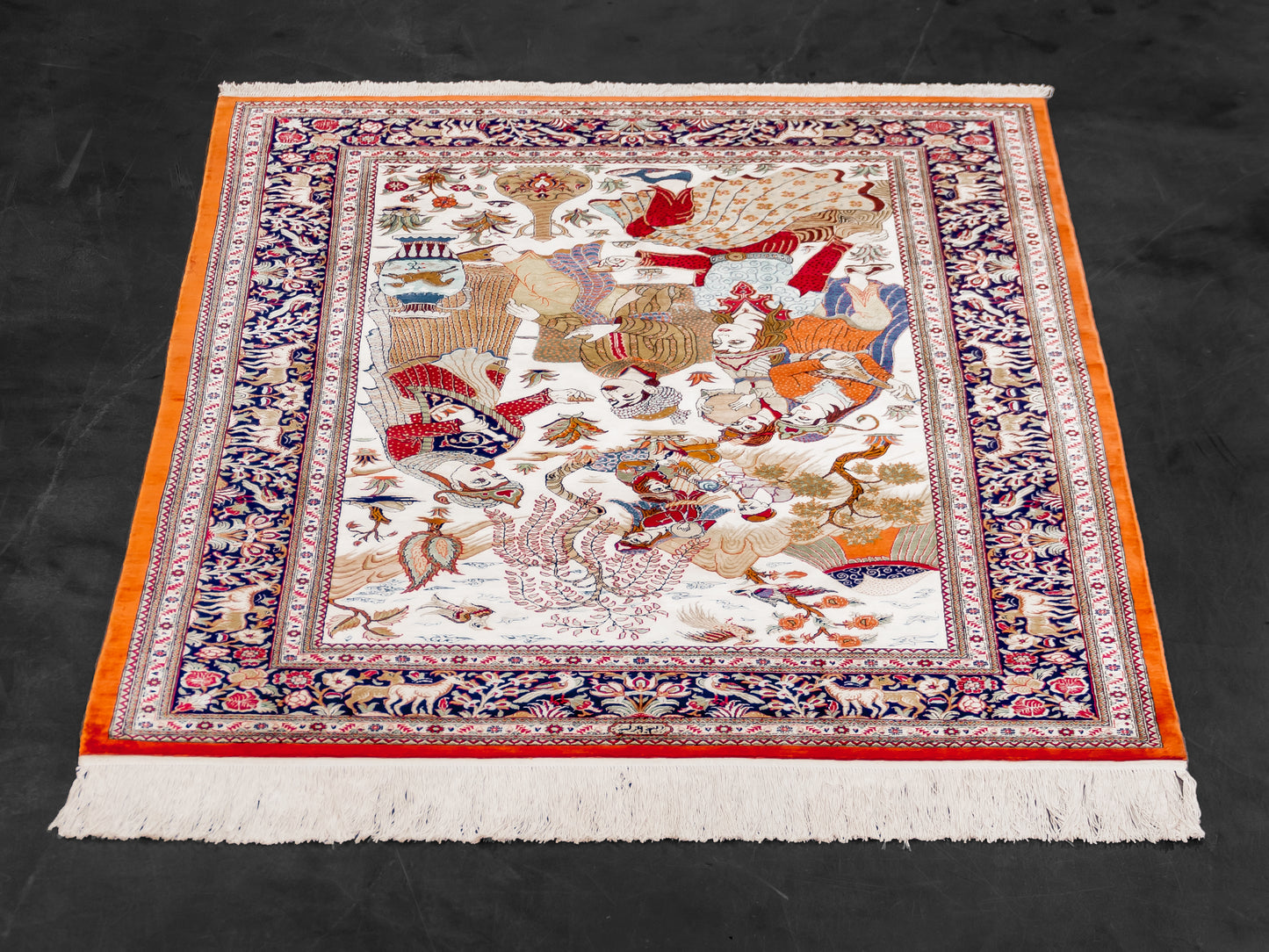 Traditional Persian Antique Kashan Handmade Silk Rug product image #29972014727338