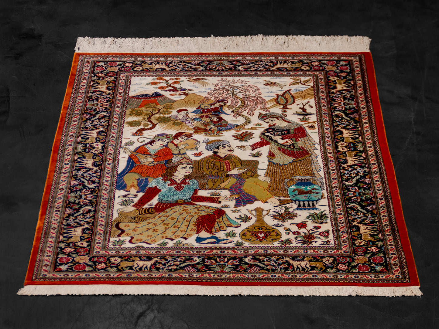 Traditional Persian Antique Kashan Handmade Silk Rug product image #29972014760106