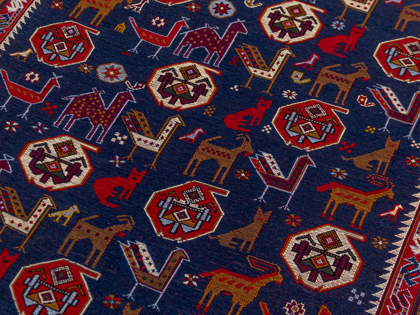 Persian Soumak Kilim Wool and Silk Rug product image #29978515079338