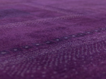 Indian Contemporary Gashgai Wool Purple Area Rug with Geometric Pattern-id7
