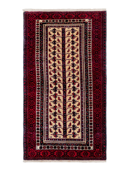 Tribal Baluch Hand Knotted Traditional Persian Rug-id1
