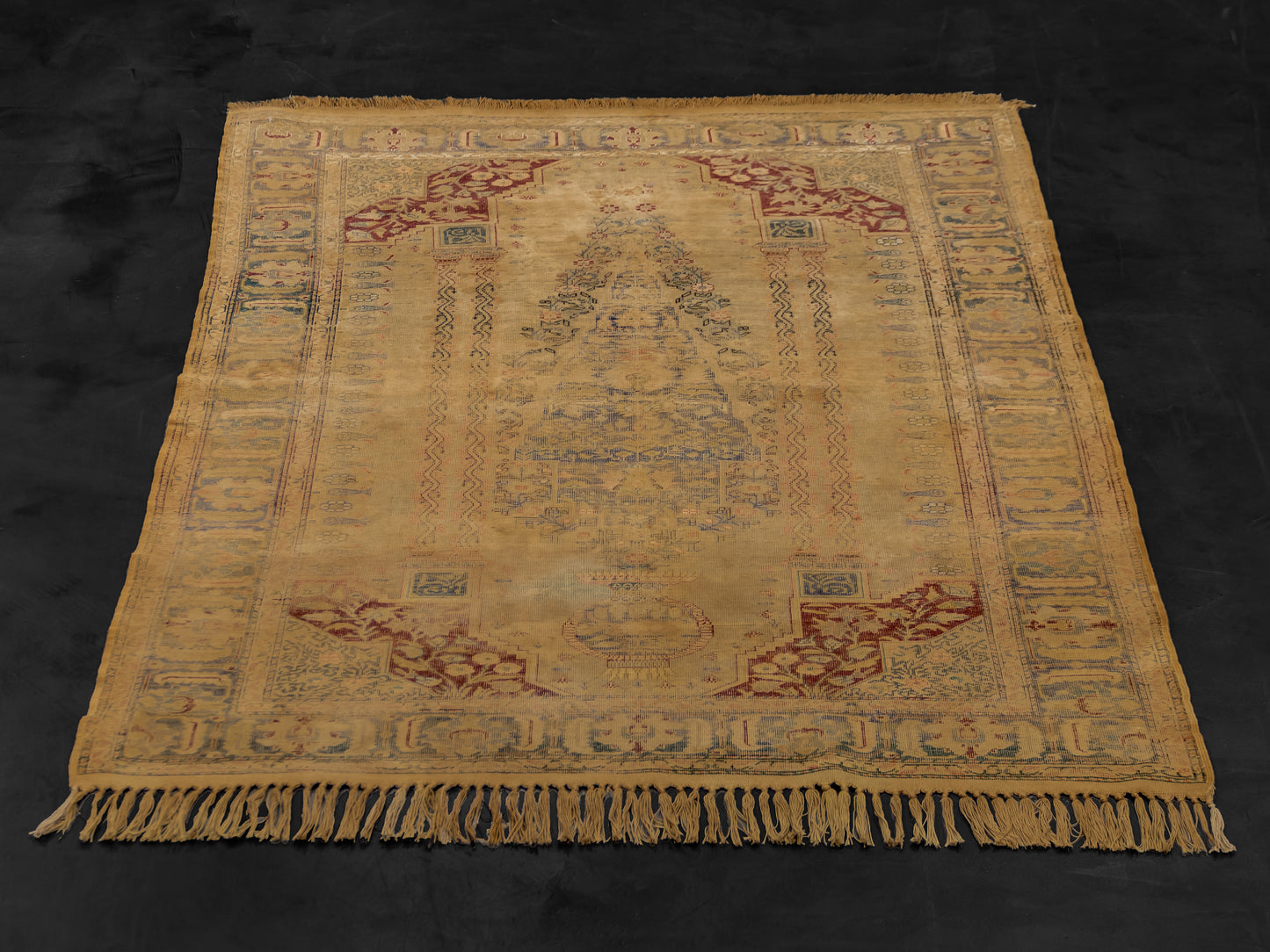 Antique Kayseri Turkish Wool Rug