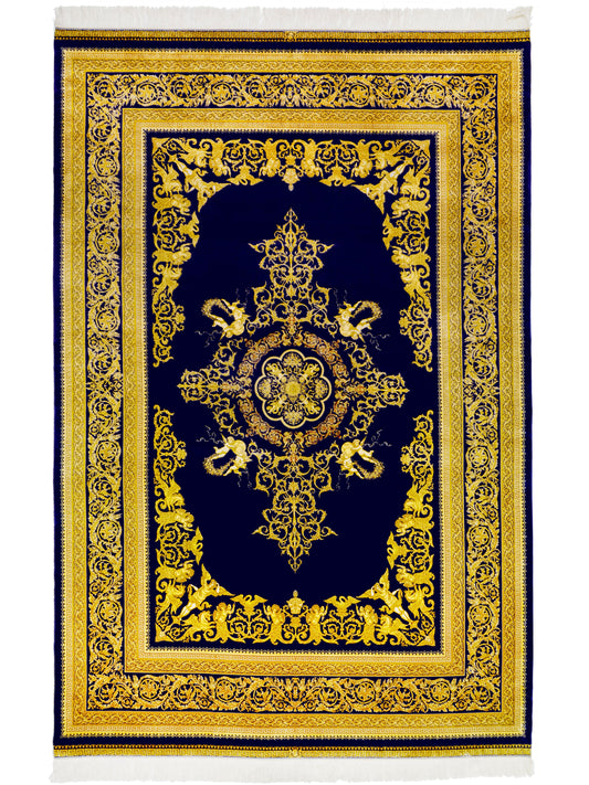 Persian Medallion Fine  Silk Rug