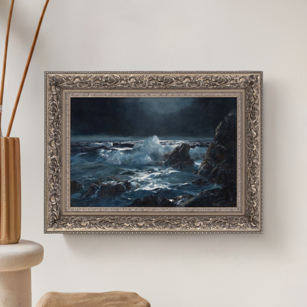 Framed Ocean Painting