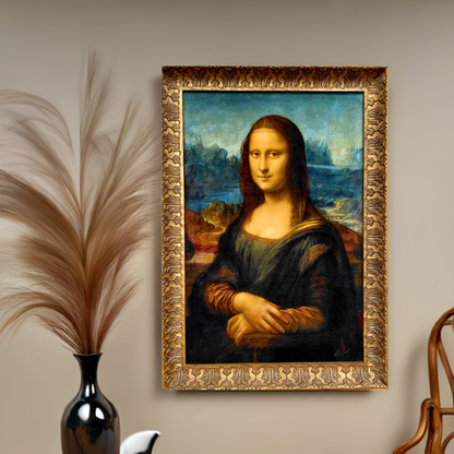 Persian Handmade Mona Lisa with Italian wood Frame