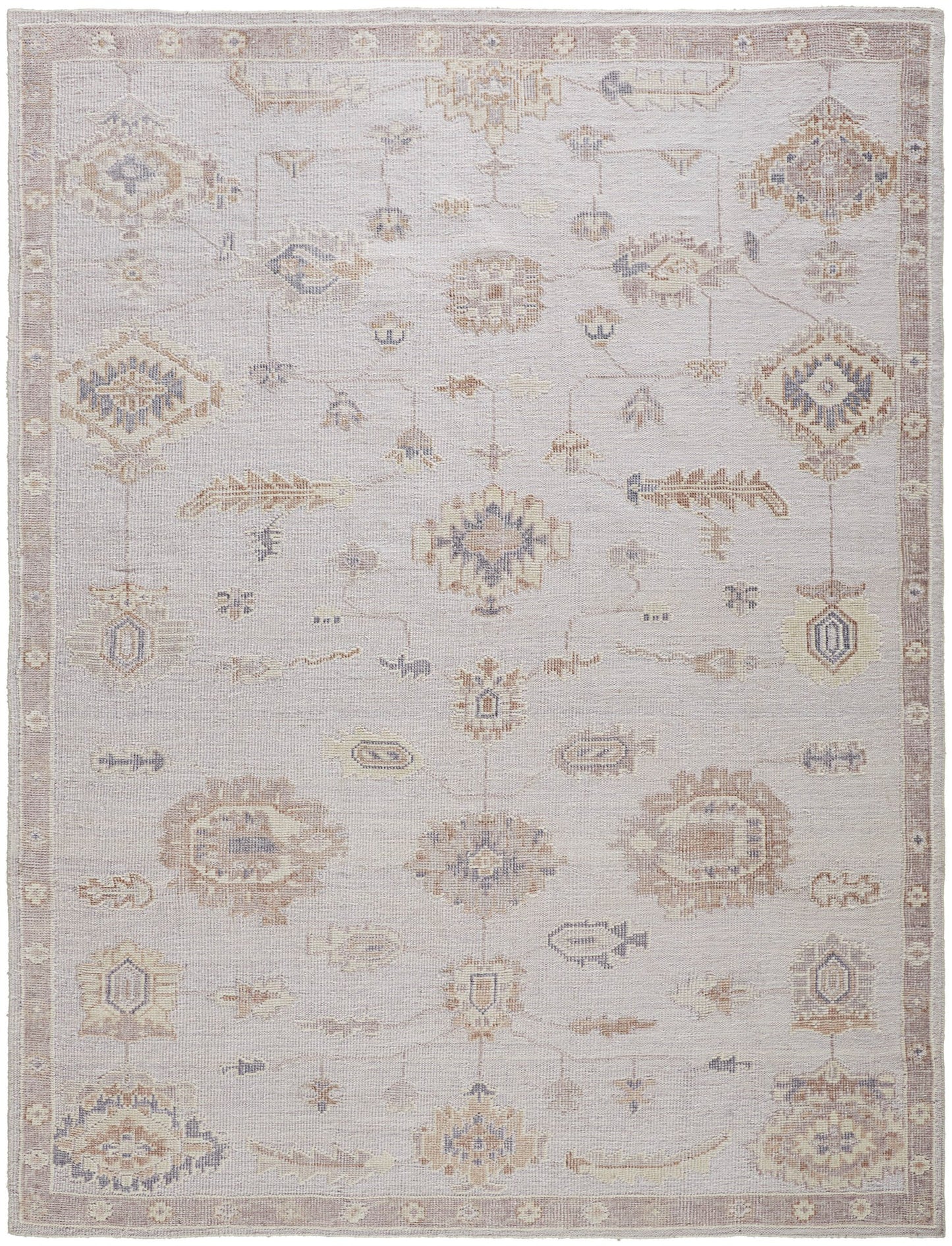 Indian  Handmade Rug With a Oushak Design product image #29092411179178