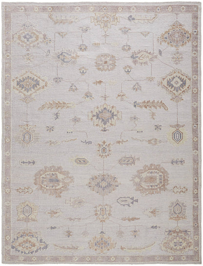 Indian  Handmade Rug With a Oushak Design-id2
