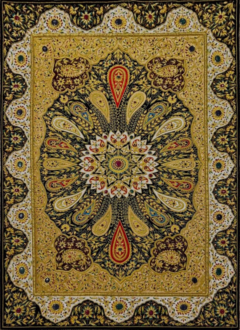 Gold Multi Stone Indian Tapestry