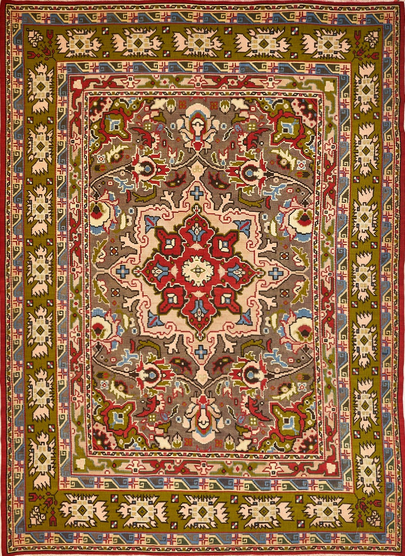 Turkish Handmade Wool Kilim Area Rug