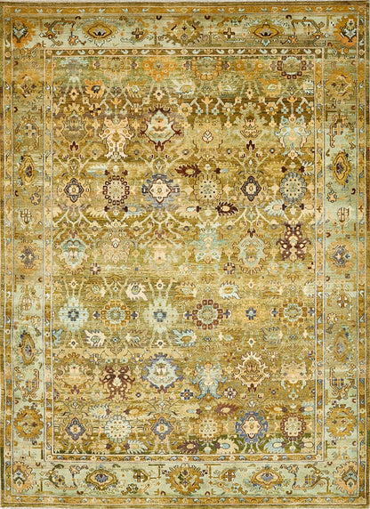 Indian Wool Carpet With A Persian Farahan Design-id1
