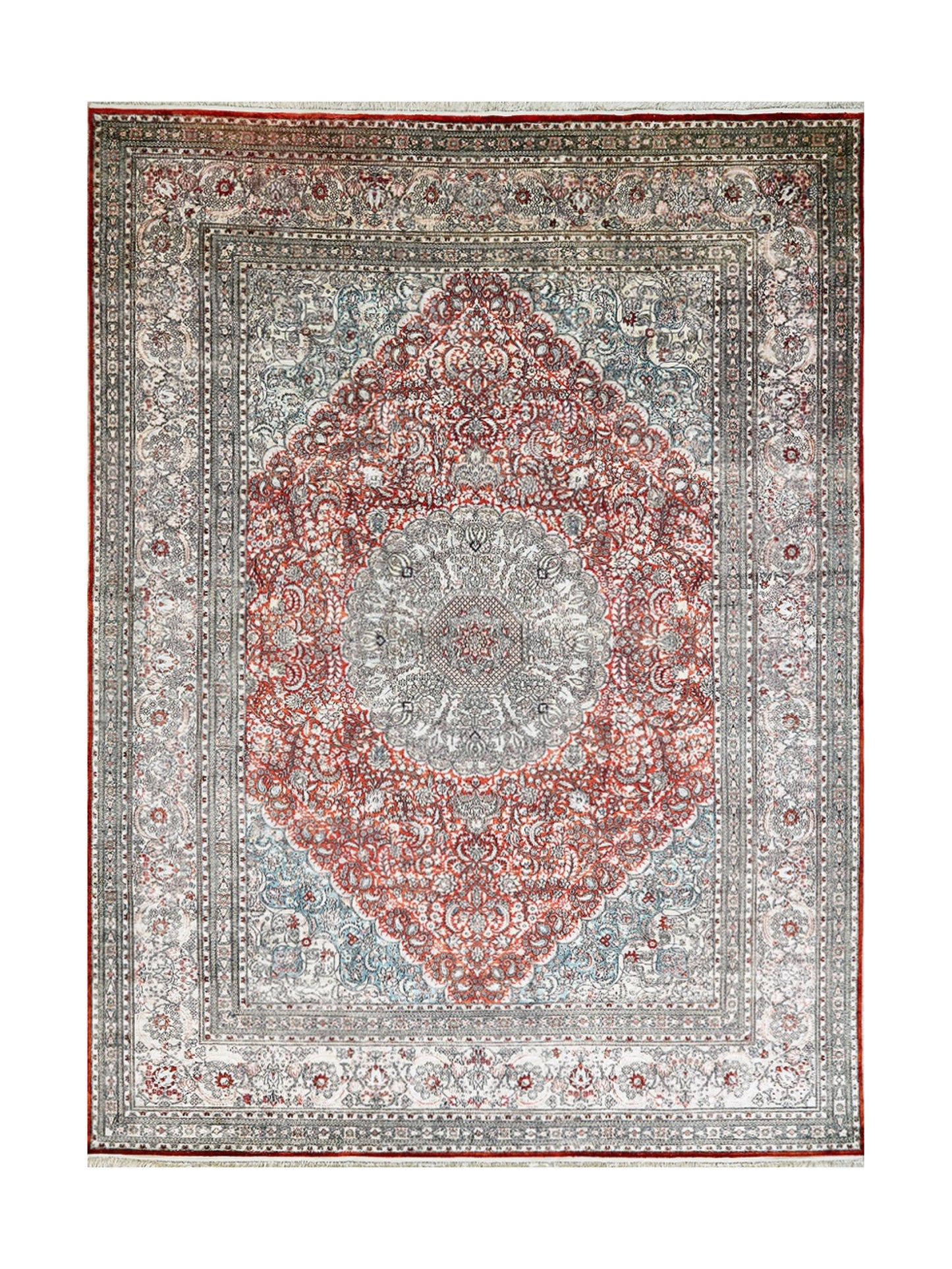 China Traditional Handmade Medallion Semi Antique Rug