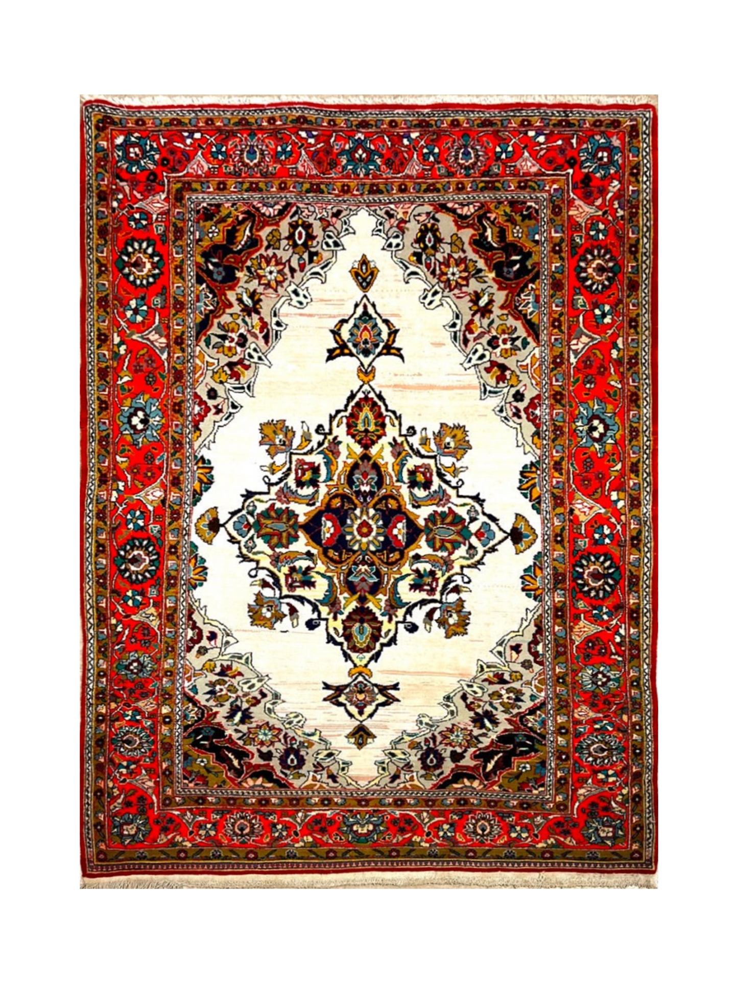 Hand-knotted Persian Area Rug with Antique Design