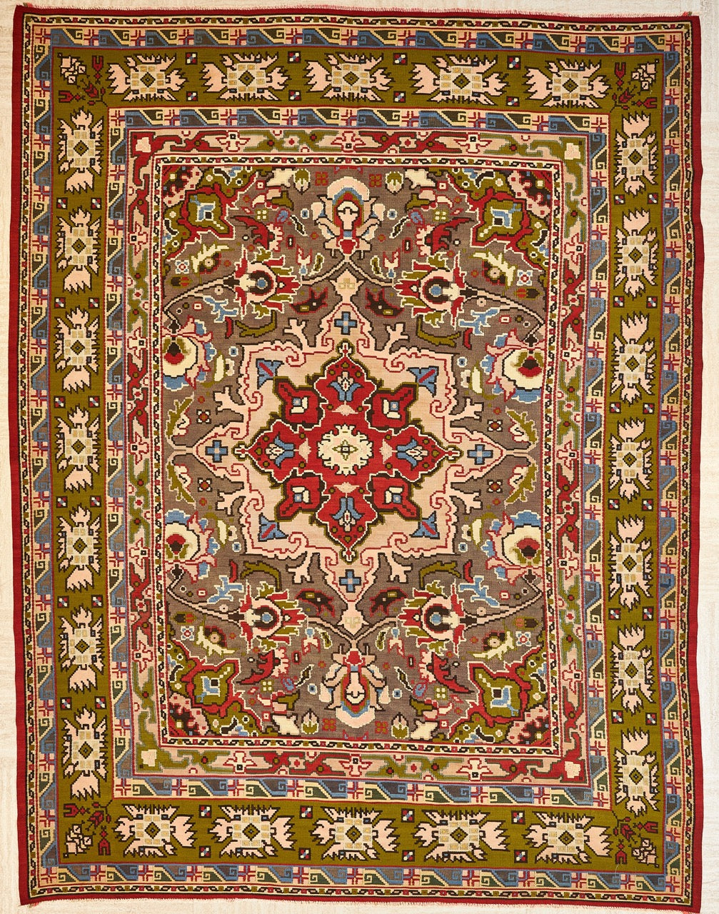 Turkish Handmade Wool Kilim Area Rug