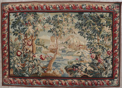 Unique Fine Romanian Handmade Pure Silk Tapestry