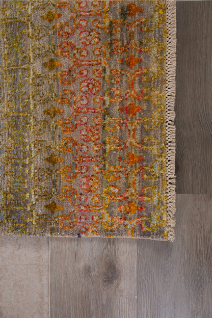 Modern Transitional Indian Silk Runner-id6
