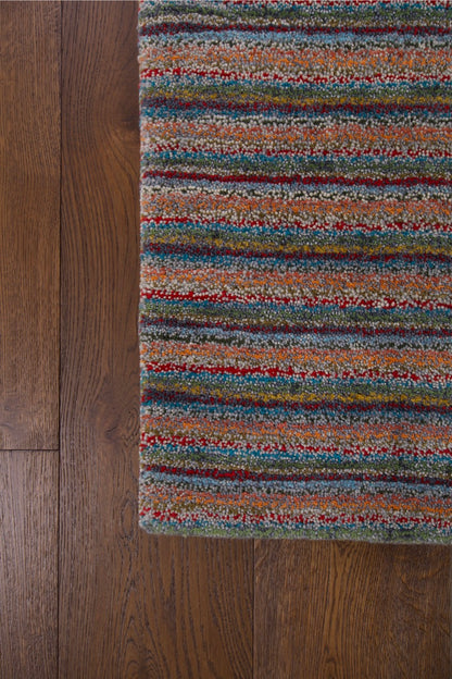 Handmade Indian Modern Striped  Wool Kilim-id3
