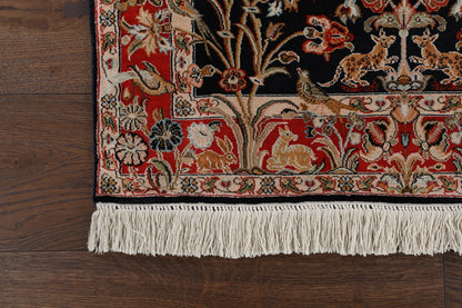 Fine Handmade Kashmir Floral Birds Design Rug