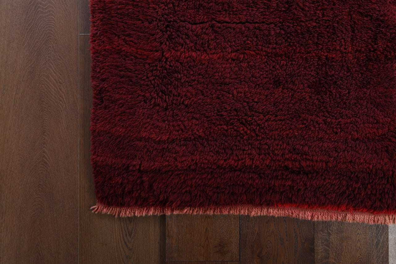 Red Turkish High Pile Vegetable-Dyed Handwoven Rug product image #27630735524010