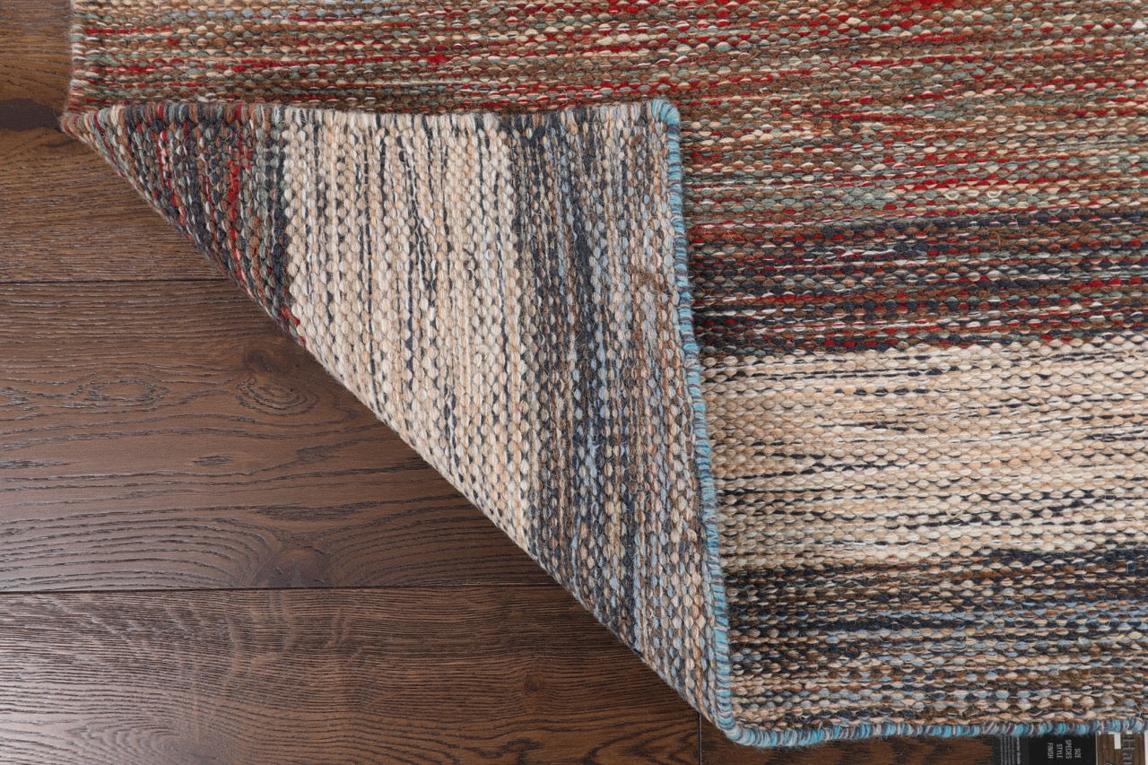 Flat weave Handmade Modern Multicolor Wool kilim product image #27637279555754