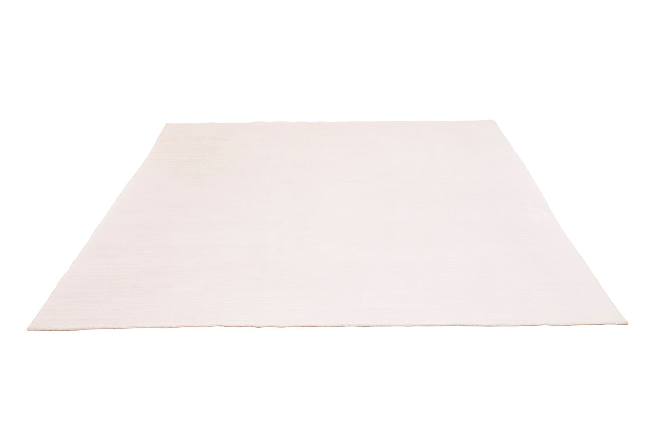 Indian Hand-Loom Ivory Modern Wool Area Rug