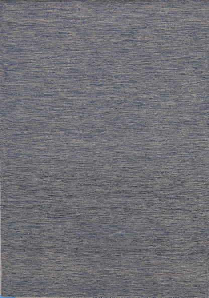 Modern Wool  Denim Blue Kilim  Flat Weave-id1
