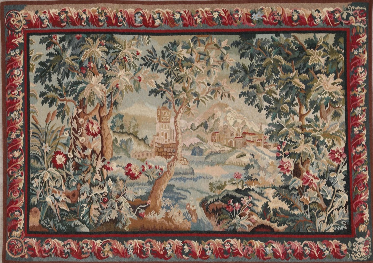 Unique Fine Romanian Handmade Pure Silk Tapestry