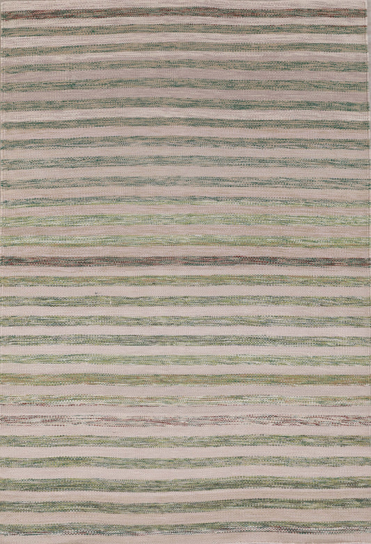 Handmade Modern Wool Striped Multicolor