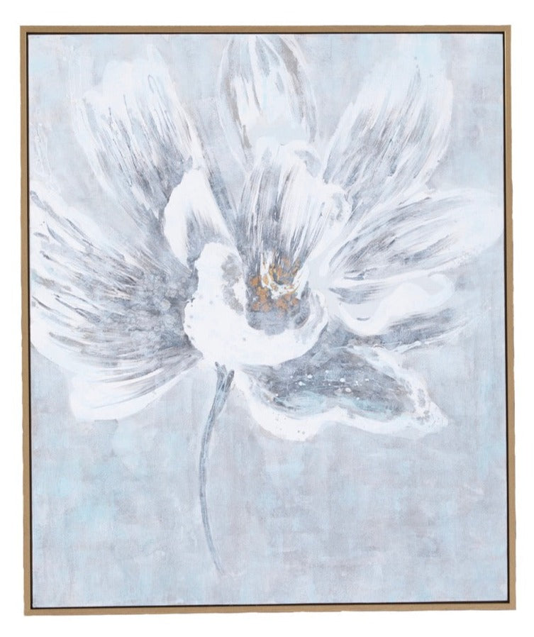 Gold Framed White Flower Painting