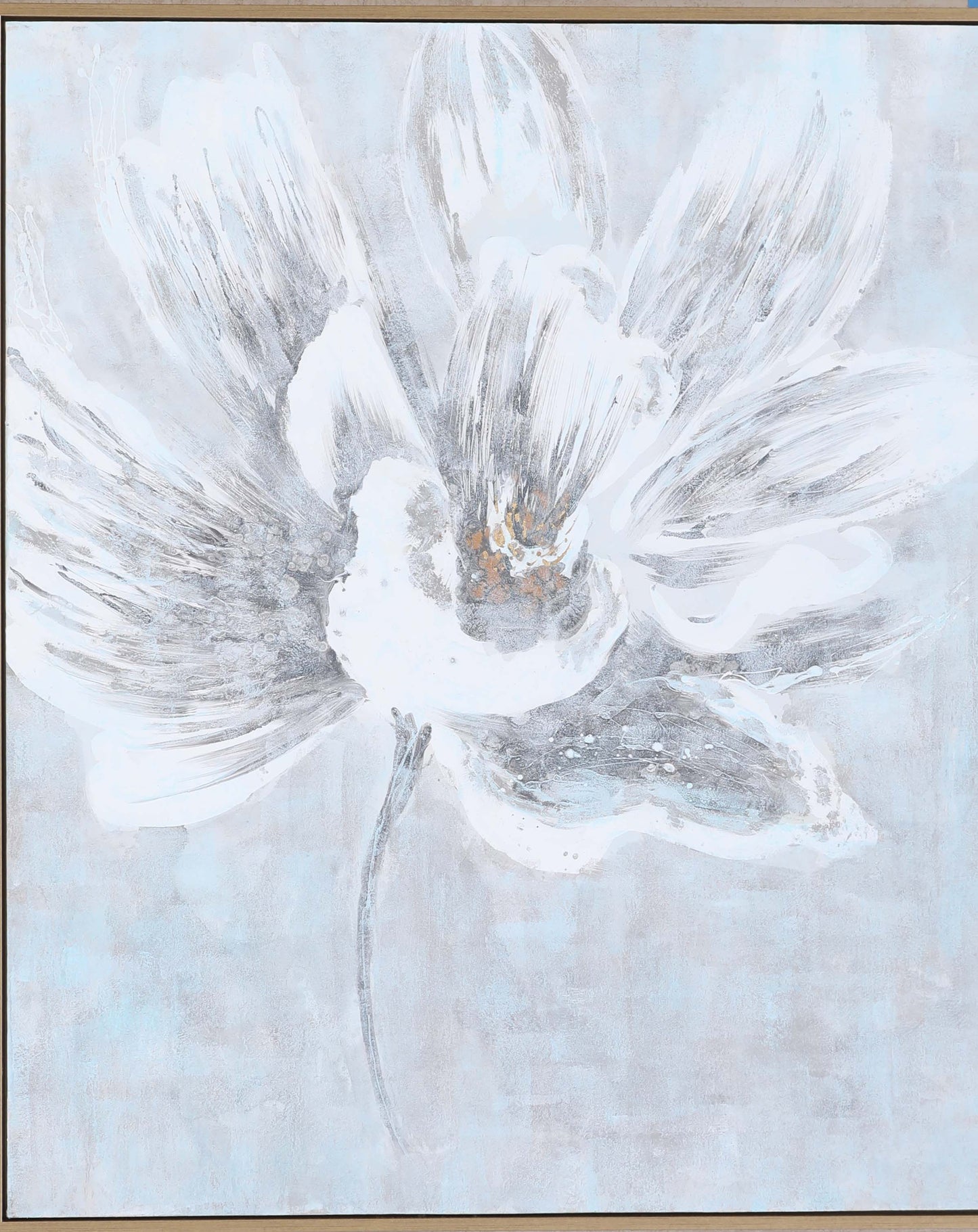 Gold Framed White Flower Painting